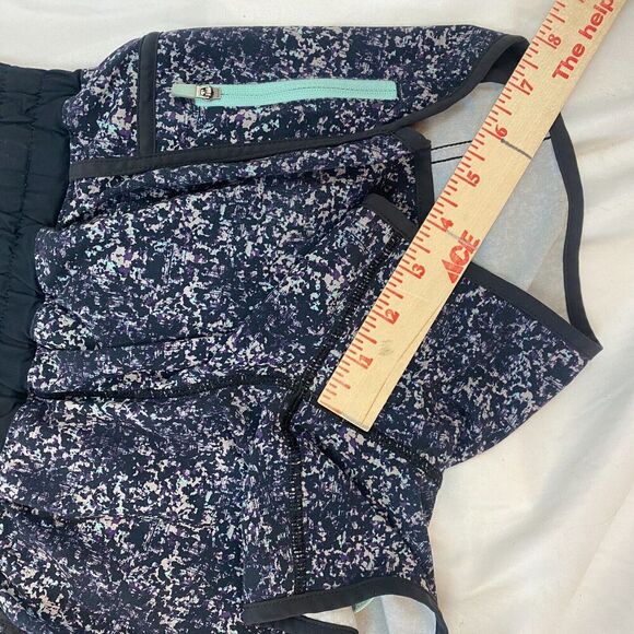 LULULEMON TRACKER SHORTS 3.5" INSEAM SIZE 6 Speckled Blue Running Drawstring - Picture 7 of 8